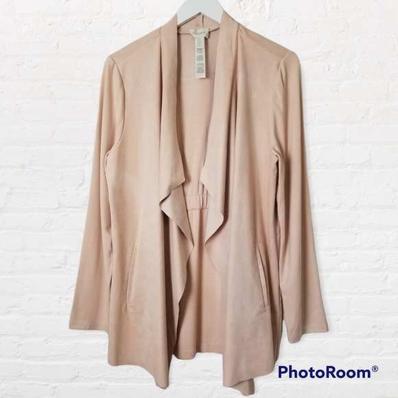 Chico's tan open front cardigan/jacket size medium - Picture 10 of 11